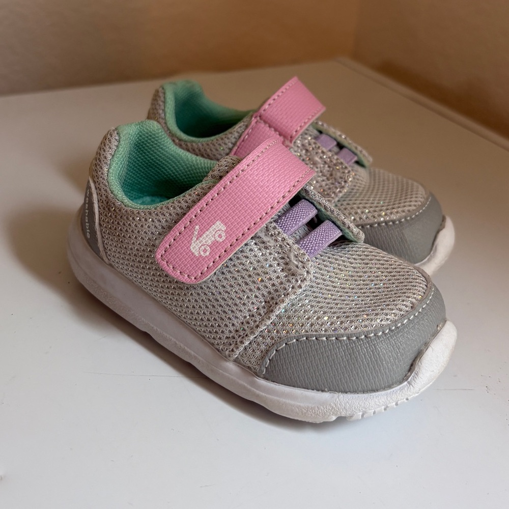 See Kai Run Gray and Pink Kids Sneakers